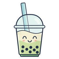 2204 Boba Green Milk Tea 500 c.c.